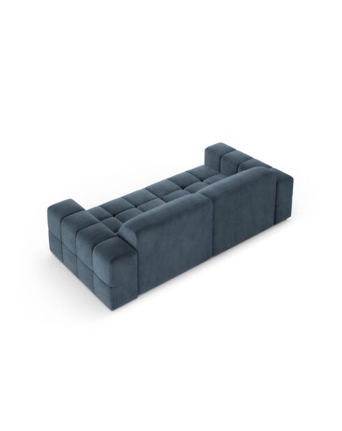 Luc Sofa aus dunkelblauem 3-Sitzer-Strukturstoff - 204x99x77 cm
