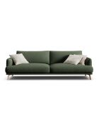 Sofa Margot aus moosgrünem 4-Sitzer-Strukturstoff - 230x95x75 cm