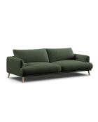 Sofa Margot aus moosgrünem 4-Sitzer-Strukturstoff - 230x95x75 cm