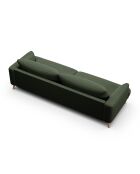 Sofa Margot aus moosgrünem 4-Sitzer-Strukturstoff - 230x95x75 cm