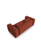 Modulares Sofa Lorella aus korallenrotem 3-Sitzer-Strukturstoff - 200x85x70 cm