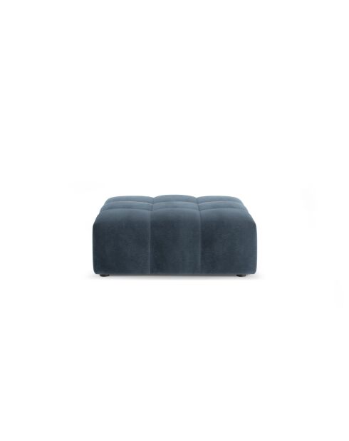 Pouf Luc in tessuto strutturale a 1 posto blu scuro - 99x80x40 cm