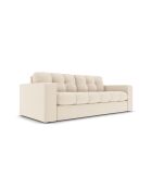Canapé Yohan en tissu structurel 2 places beige clair - 162x90x72 cm