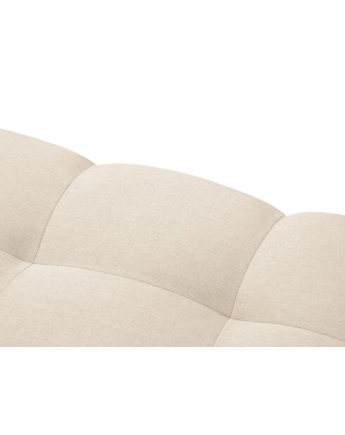 Canapé Yohan en tissu structurel 2 places beige clair - 162x90x72 cm