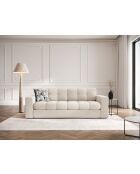 Canapé Yohan en tissu structurel 2 places beige clair - 162x90x72 cm
