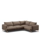 Rechtes Ecksofa Margot aus Strukturstoff, 5-Sitzer, Cappuccino, 280 x 195 x 75 cm