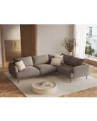Rechtes Ecksofa Margot aus Strukturstoff, 5-Sitzer, Cappuccino, 280 x 195 x 75 cm