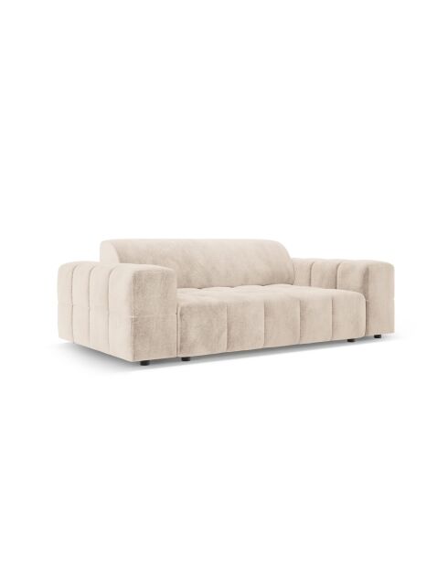 Canapé Luc en tissu structurel 2 places le sable - 178x99x77 cm