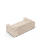 Canapé Luc en tissu structurel 2 places le sable - 178x99x77 cm