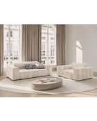 Canapé Luc en tissu structurel 2 places le sable - 178x99x77 cm
