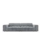 Luc bank in structurele stof 4 stoelen grijs - 244x99x77 cm