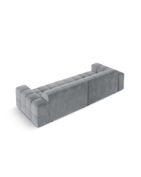 Luc Sofa aus Strukturstoff 4 Sitze grau - 244x99x77 cm