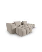 Lorella Modulares Ecksofa links aus Strukturstoff 4 Sitze Sand - 265x145x70 cm