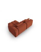 Lorella modulares rechtes Ecksofa aus Strukturstoff, 3-Sitzer, korallenrot, 205 x 145 x 70 cm