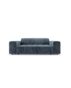Canapé Luc en tissu structurel 2 places bleu foncé - 178x99x77 cm