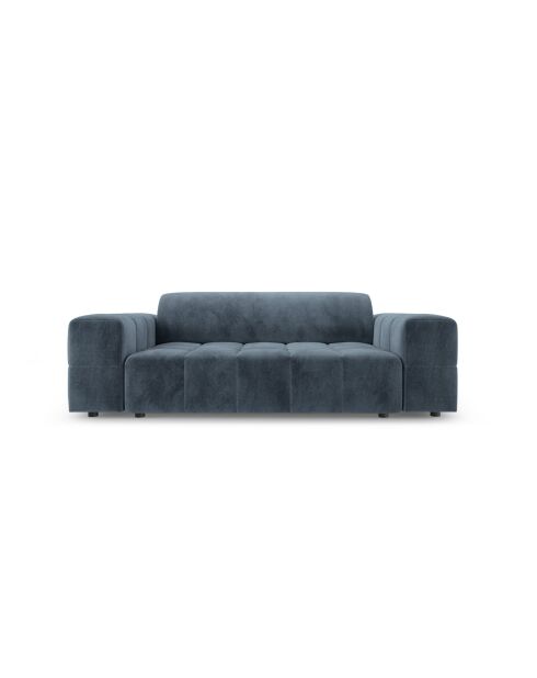 Canapé Luc en tissu structurel 2 places bleu foncé - 178x99x77 cm