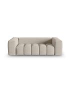 Lorella modulaire bank in structuurstof 3 zitplaatsen zand - 200x85x70 cm