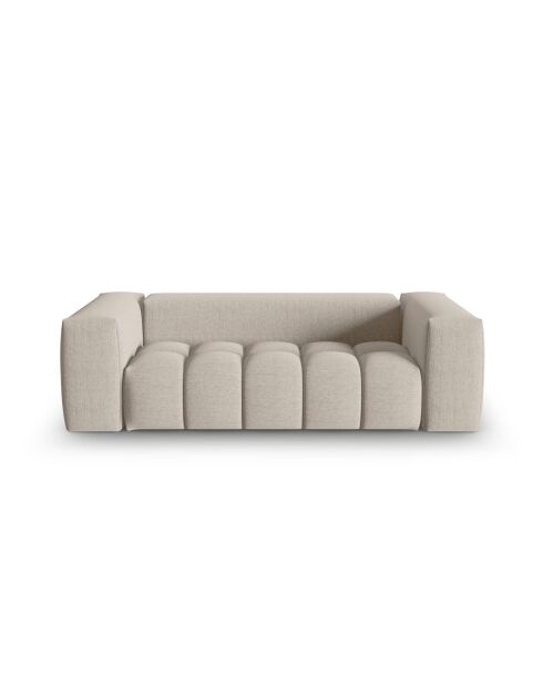 Lorella modulaire bank in structuurstof 3 zitplaatsen zand - 200x85x70 cm