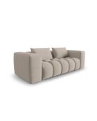 Lorella modulaire bank in structuurstof 3 zitplaatsen zand - 200x85x70 cm