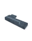 Ecksofa Luc rechts aus Strukturstoff 5 Sitze dunkelblau - 342x163x77 cm