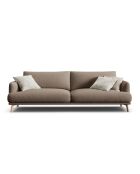 Margot-bank in structuurstof met 4 zitplaatsen cappuccino - 230x95x75 cm
