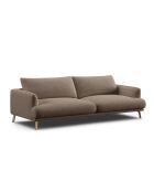 Margot-bank in structuurstof met 4 zitplaatsen cappuccino - 230x95x75 cm