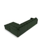 Yohan rechtes Ecksofa aus Strukturstoff 4 Sitze dunkelgrün - 236x160x72 cm