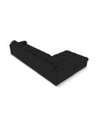 Yohan linkes Ecksofa aus Strukturstoff 4 Sitze schwarz - 236x160x72 cm