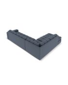 Yohan linkes Ecksofa aus Strukturstoff 5 Sitze dunkelblau - 236x199x72 cm