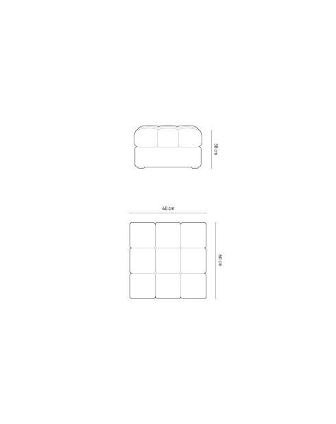 Sgabello Yohan in tessuto strutturale 1 posto verde scuro - 60x60x38 cm