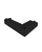 Yohan linkes Ecksofa aus Strukturstoff 5 Sitze schwarz - 236x199x72 cm