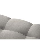 Yohan linkes Ecksofa aus Strukturstoff 4 Sitze hellgrau - 236x160x72 cm