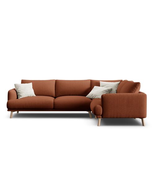 Ecksofa Margot aus Strukturstoff, 5 Sitze, Backstein, 280 x 195 x 75 cm