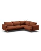 Ecksofa Margot aus Strukturstoff, 5 Sitze, Backstein, 280 x 195 x 75 cm