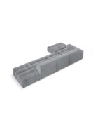 Ecksofa Luc links aus grauem 5-Sitzer-Strukturstoff - 342x163x77 cm