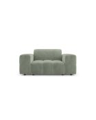 Fauteuil Luc en tissu structurel 1 place vert olive foncé - 124x99x77 cm