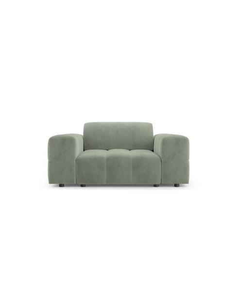 Fauteuil Luc en tissu structurel 1 place vert olive foncé - 124x99x77 cm