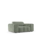 Fauteuil Luc en tissu structurel 1 place vert olive foncé - 124x99x77 cm