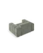 Fauteuil Luc en tissu structurel 1 place vert olive foncé - 124x99x77 cm