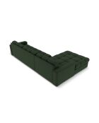 Yohan linkes Ecksofa aus Strukturstoff 4 Sitze dunkelgrün - 236x160x72 cm