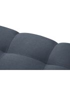 Yohan linkes Ecksofa aus Strukturstoff 4 Sitze dunkelblau - 236x160x72 cm
