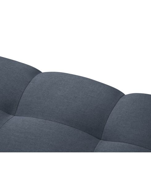 Yohan linkes Ecksofa aus Strukturstoff 4 Sitze dunkelblau - 236x160x72 cm