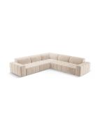 Symmetrisches Ecksofa Luc aus Strukturstoff 5 Sitze Sand - 281x281x77 cm