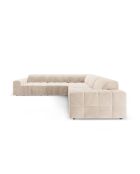 Symmetrisches Ecksofa Luc aus Strukturstoff 5 Sitze Sand - 281x281x77 cm