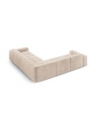 Symmetrisches Ecksofa Luc aus Strukturstoff 5 Sitze Sand - 281x281x77 cm