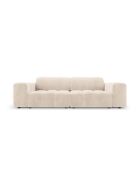 Luc Sofa aus Strukturstoff 3 Sitze Sand - 204x99x77 cm