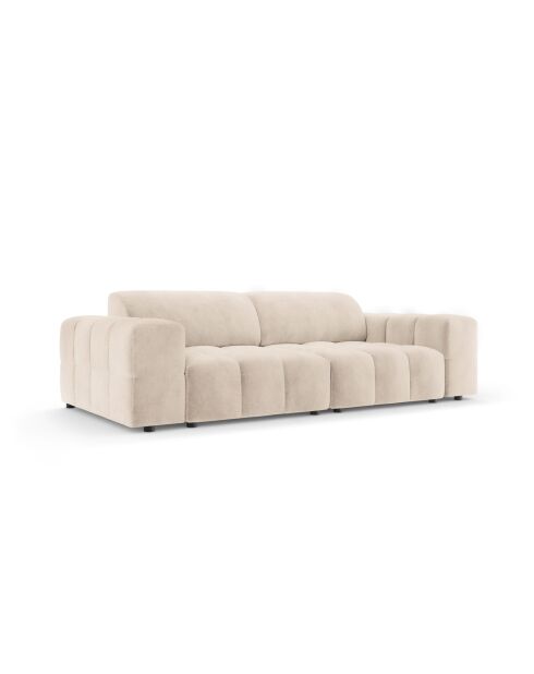 Luc bank in structuurstof 3 zitplaatsen zand - 204x99x77 cm