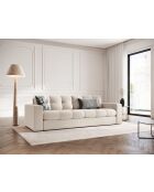 Yohan 3-Sitzer-Sofa aus Strukturstoff hellbeige - 202x90x72 cm
