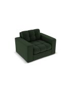 Fauteuil Yohan en tissu structurel 1 place vert foncé - 97x90x72 cm
