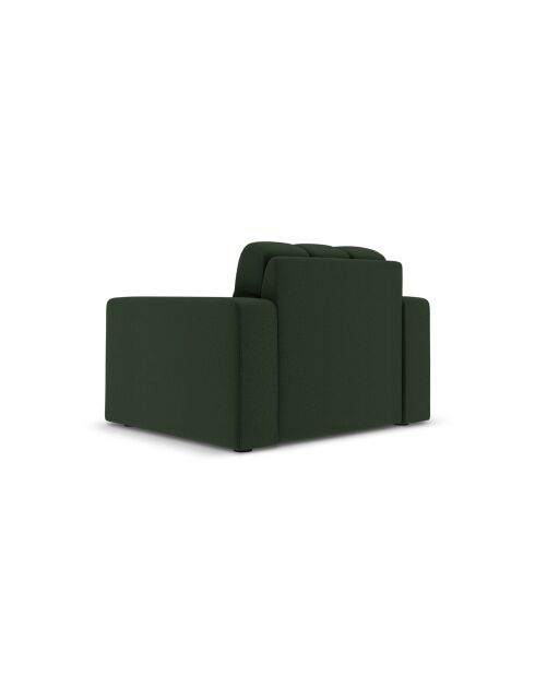 Fauteuil Yohan en tissu structurel 1 place vert foncé - 97x90x72 cm